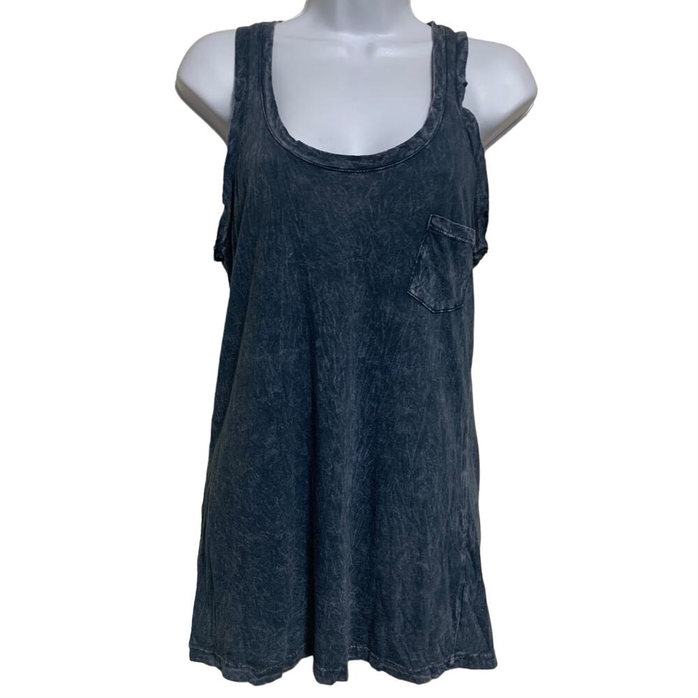 Realitee Blue Acid Wash Tank Top Womens Size S